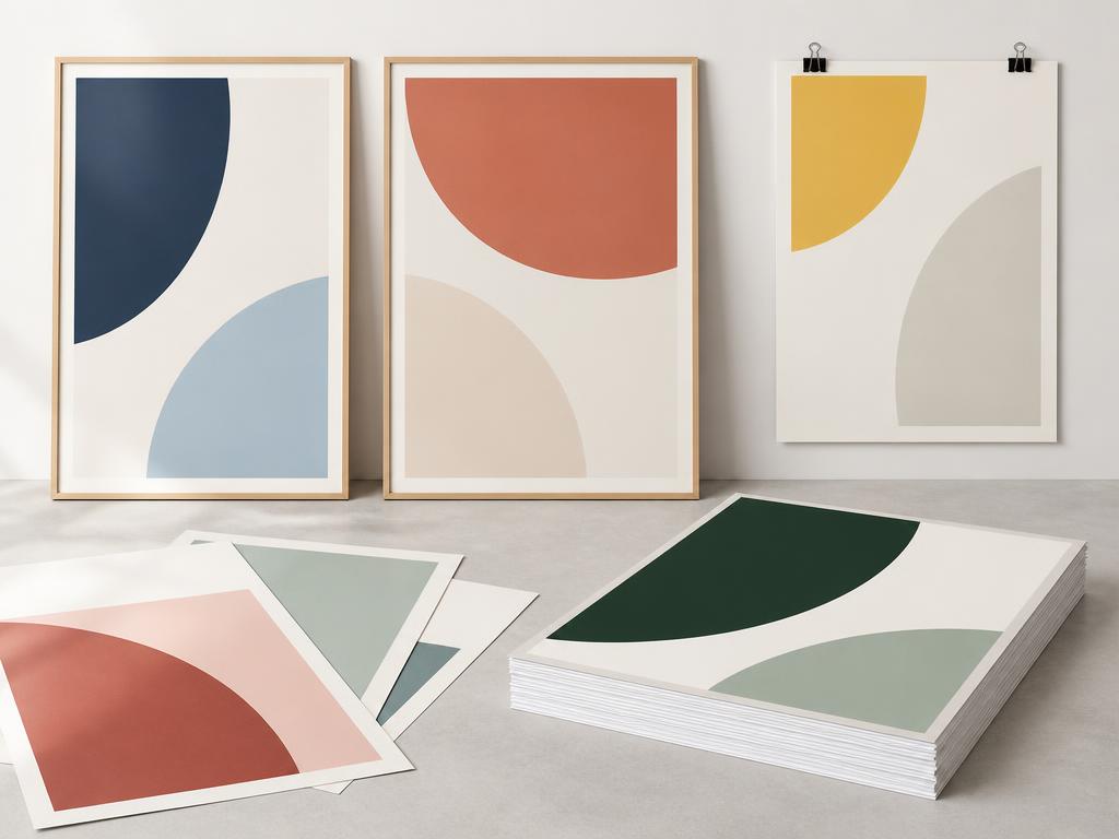 Professionally printed posters and large-format printed sheets